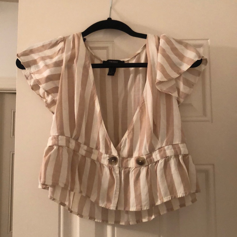 Forever Button Crop Top